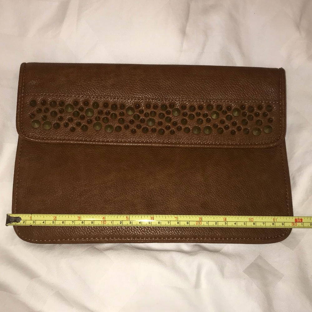 🚫SOLD🚫 ALDO Tan Studded Clutch (discontinued)